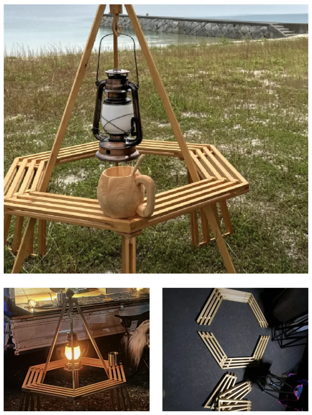 ヘキサゴンテーブル写真